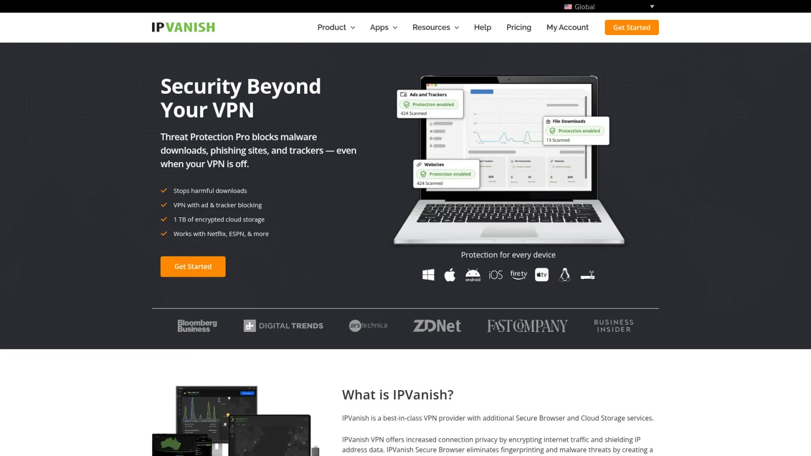 IPVanish : une vitesse brute pour les serveurs de proximité