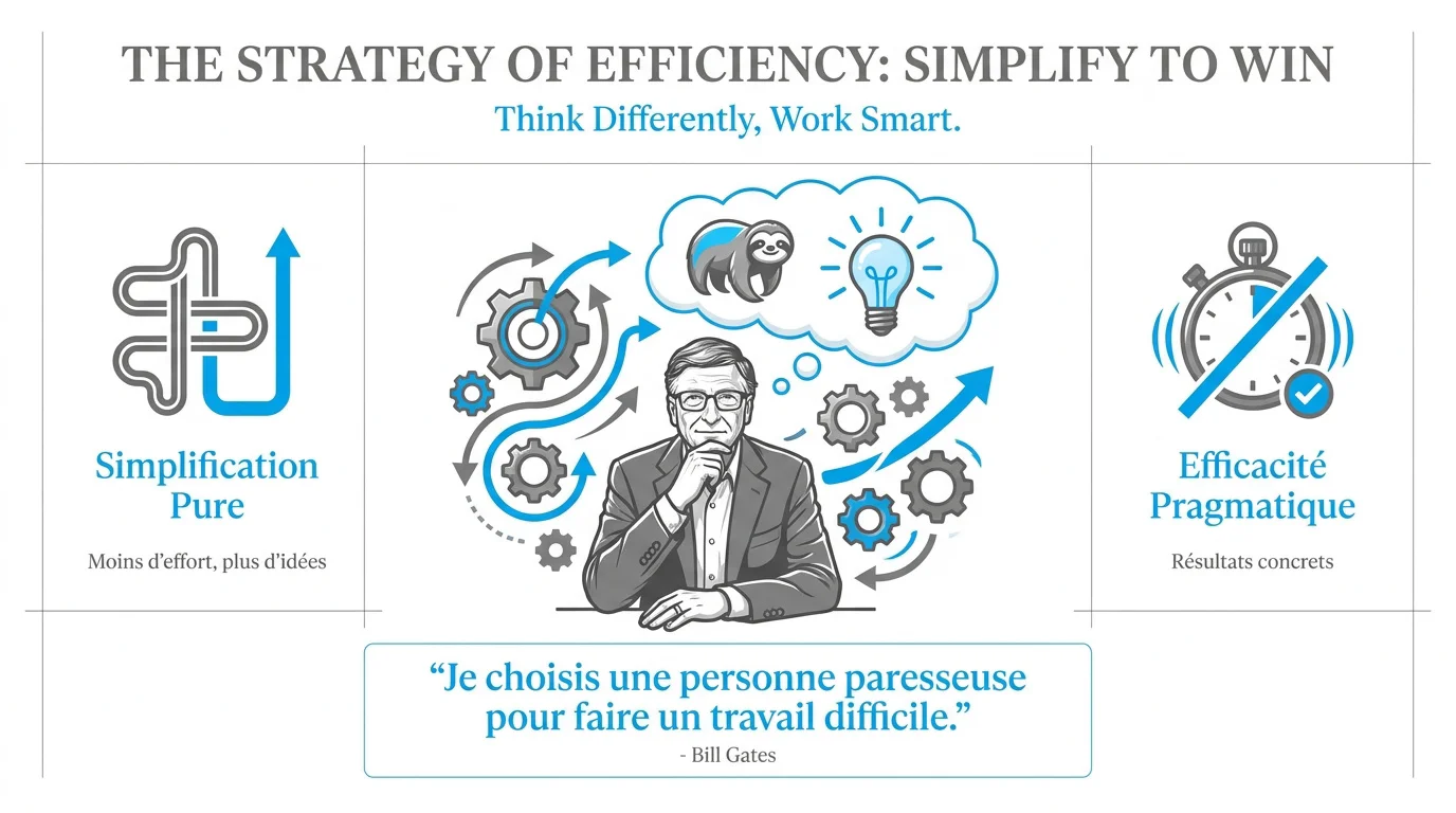 Illustration de la stratégie d'efficacité par la simplification des processus