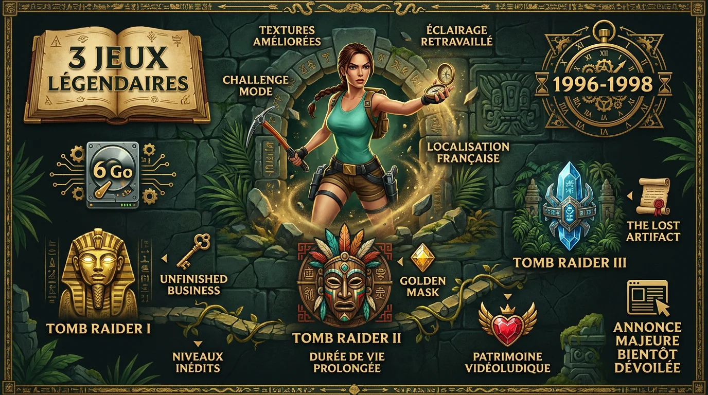 Lara Croft dans la version remasterisée de la trilogie originale Tomb Raider