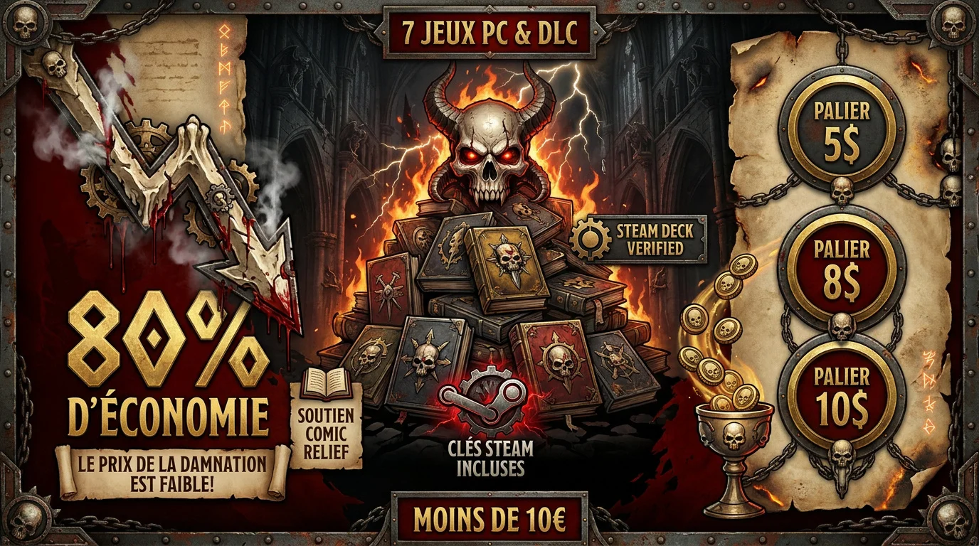 Offre groupée Warhammer Skulls 2026 avec jeux PC et DLC à prix réduit