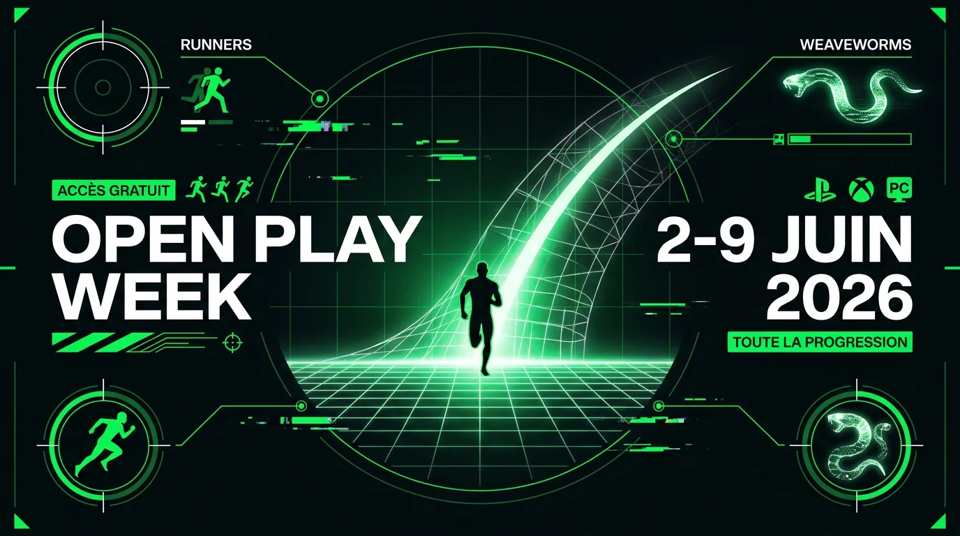 Affiche officielle de l'Open Play Week du jeu Marathon de Bungie prévue du 2 au 9 juin 2026