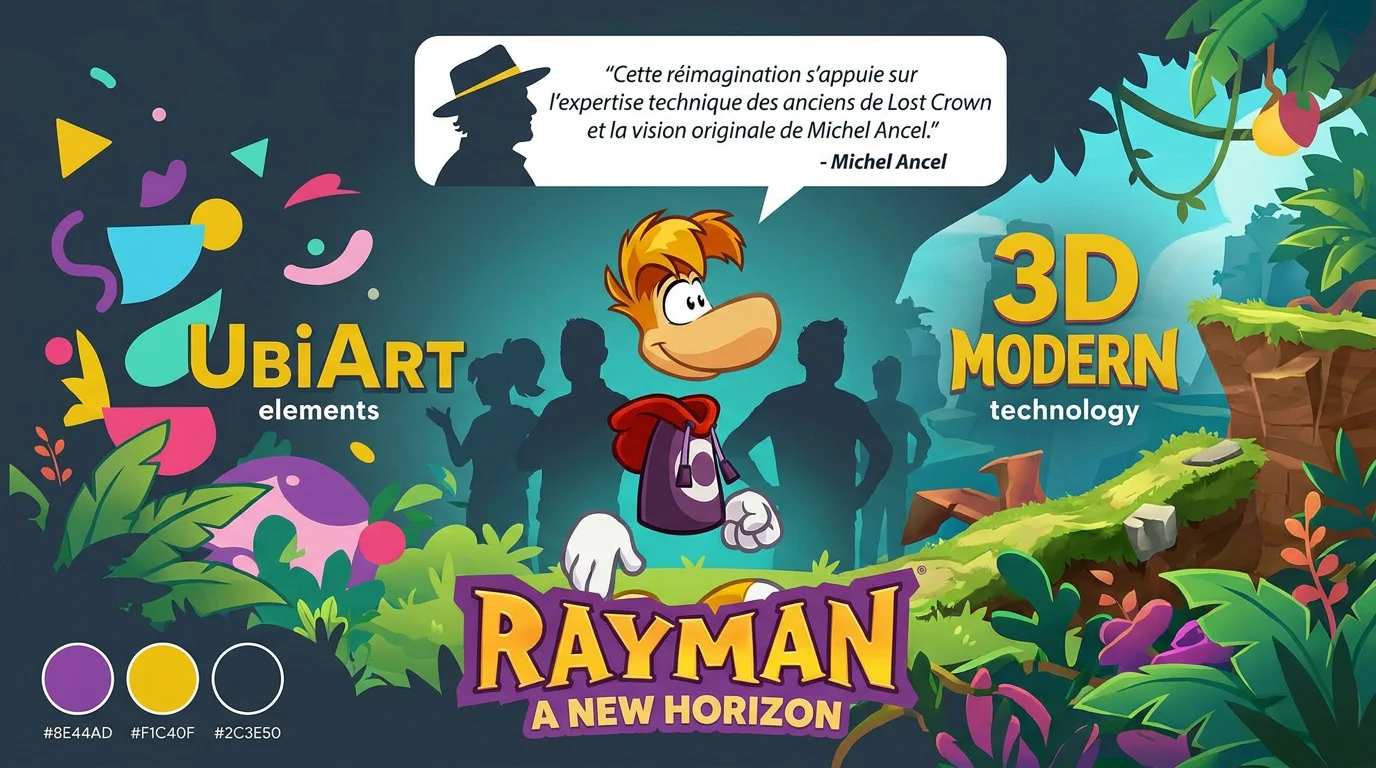 Evolution visuelle de Rayman passant du moteur UbiArt à une modélisation en 3D moderne