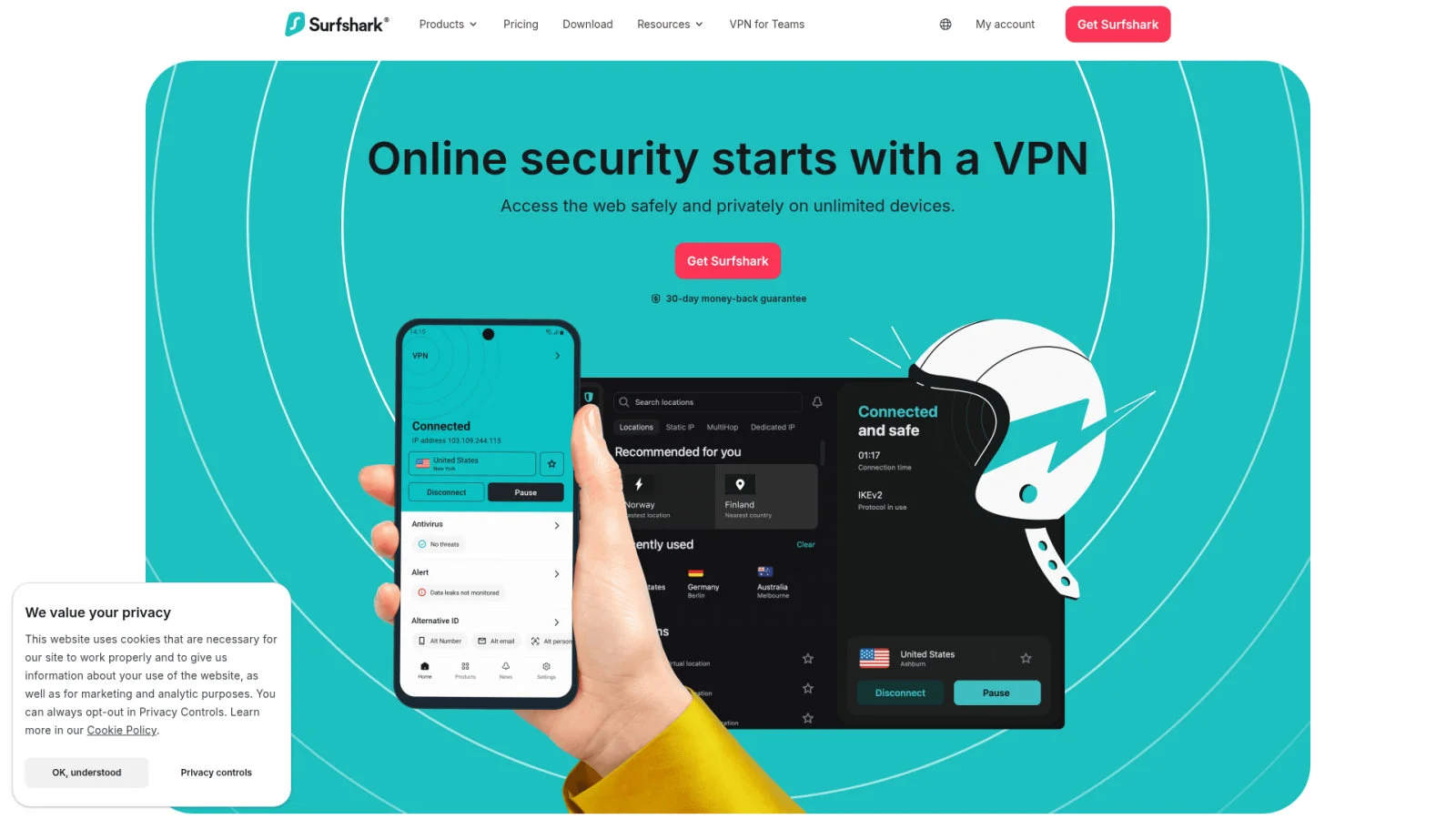 Surfshark : l'option économique aux connexions illimitées