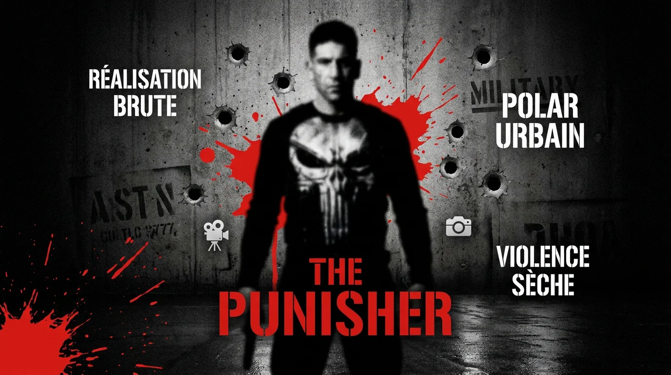 Frank Castle dans une scène de combat urbain sombre et violente