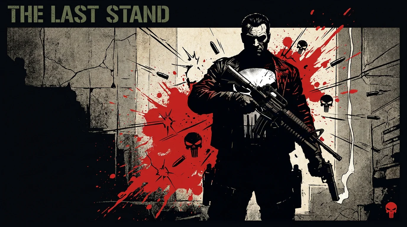 Frank Castle, le Punisher, dans une scène sombre et intense du téléfilm One Last Kill