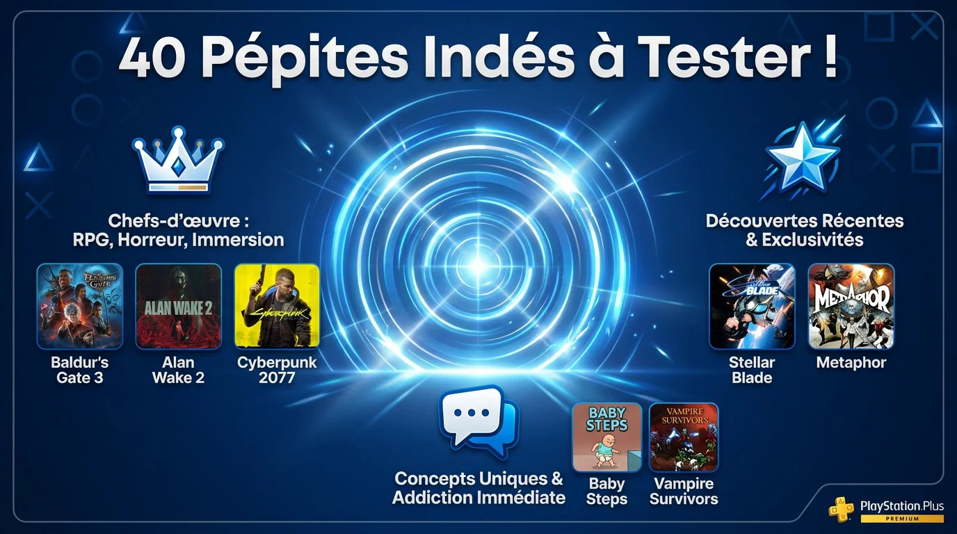 Sélection de jeux indépendants et blockbusters en essai sur PlayStation Plus