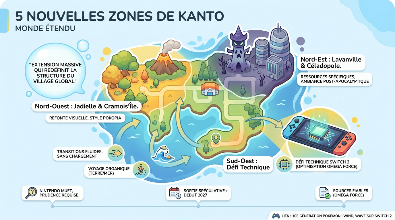 Exploration des nouvelles zones de Kanto dans Pokémon Pokopia