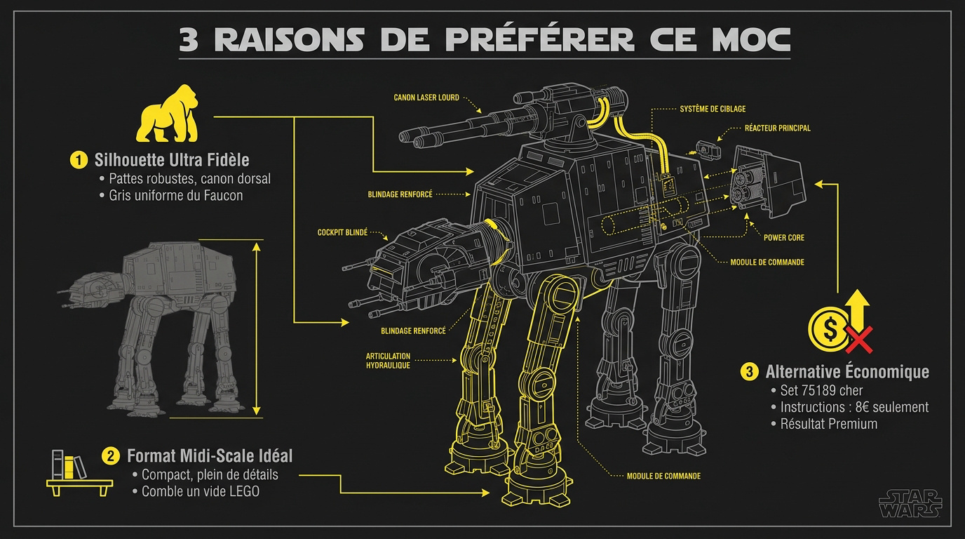 MOC LEGO AT-M6 construit à partir du set 75375