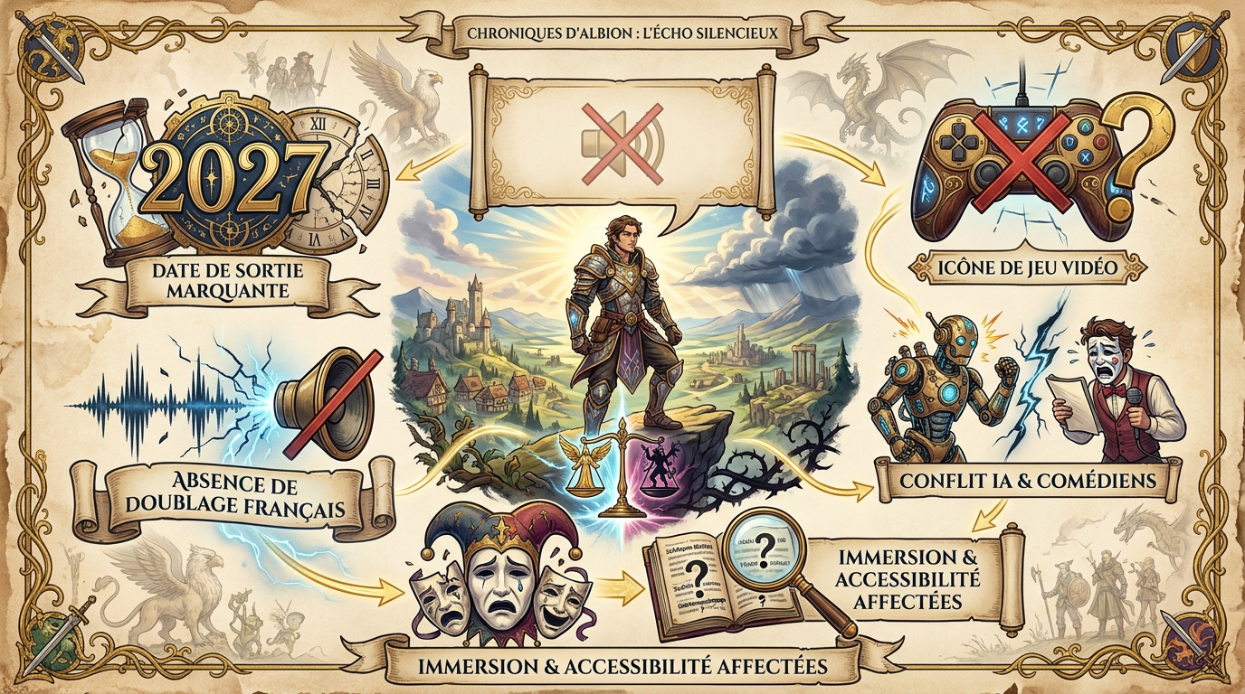 Illustration du monde d'Albion sans doublage français