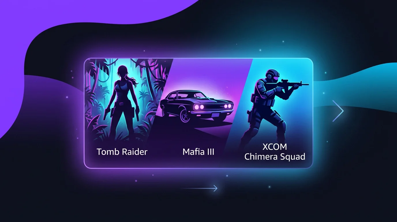 Aperçu des jeux Tomb Raider, Mafia III et XCOM Chimera Squad sur Amazon Luna