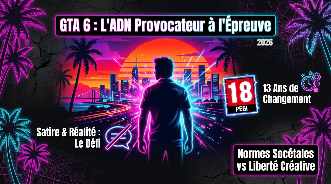 Illustration de la satire et de la provocation dans GTA 6 face aux enjeux de censure