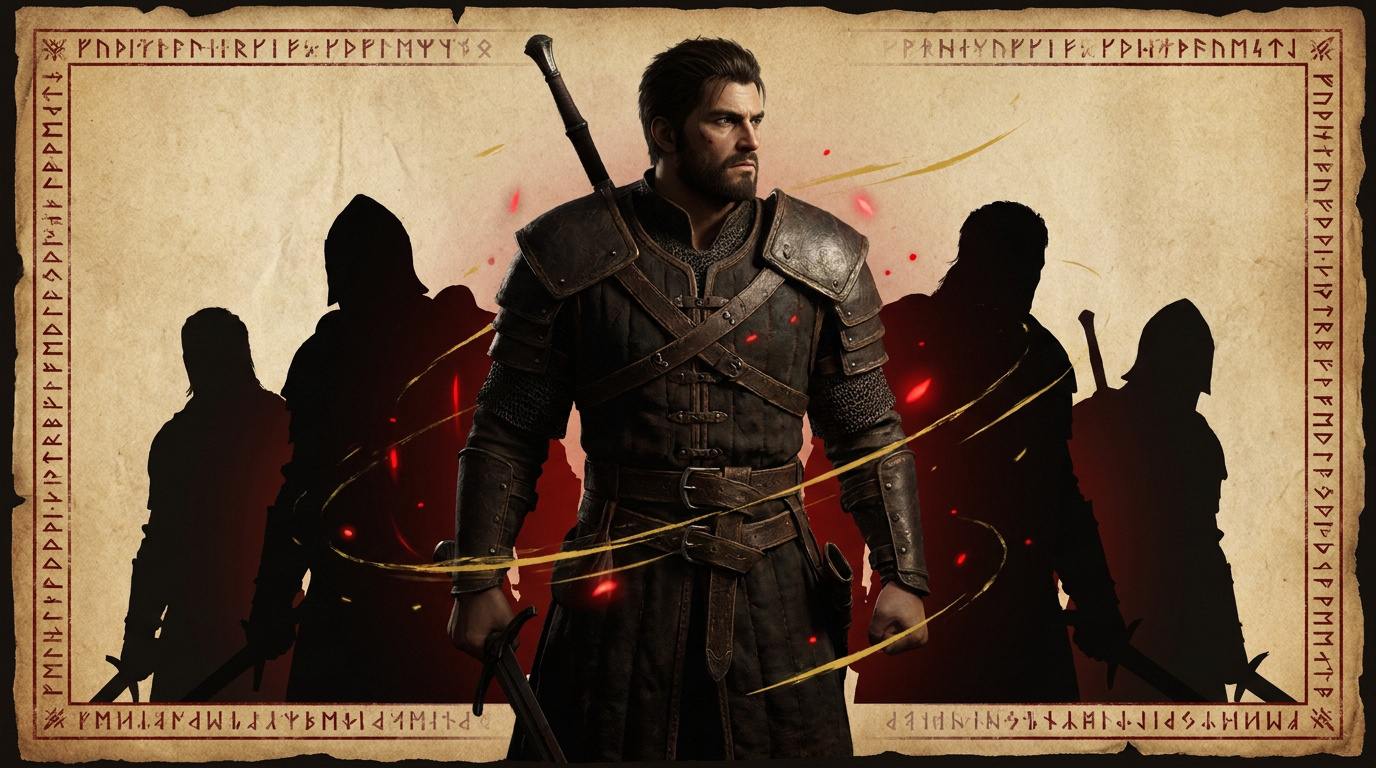 Kliff entouré des mercenaires Greymane dans Crimson Desert