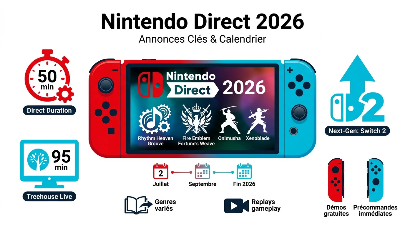 Annonces majeures du Nintendo Direct 2026 pour Switch et Switch 2