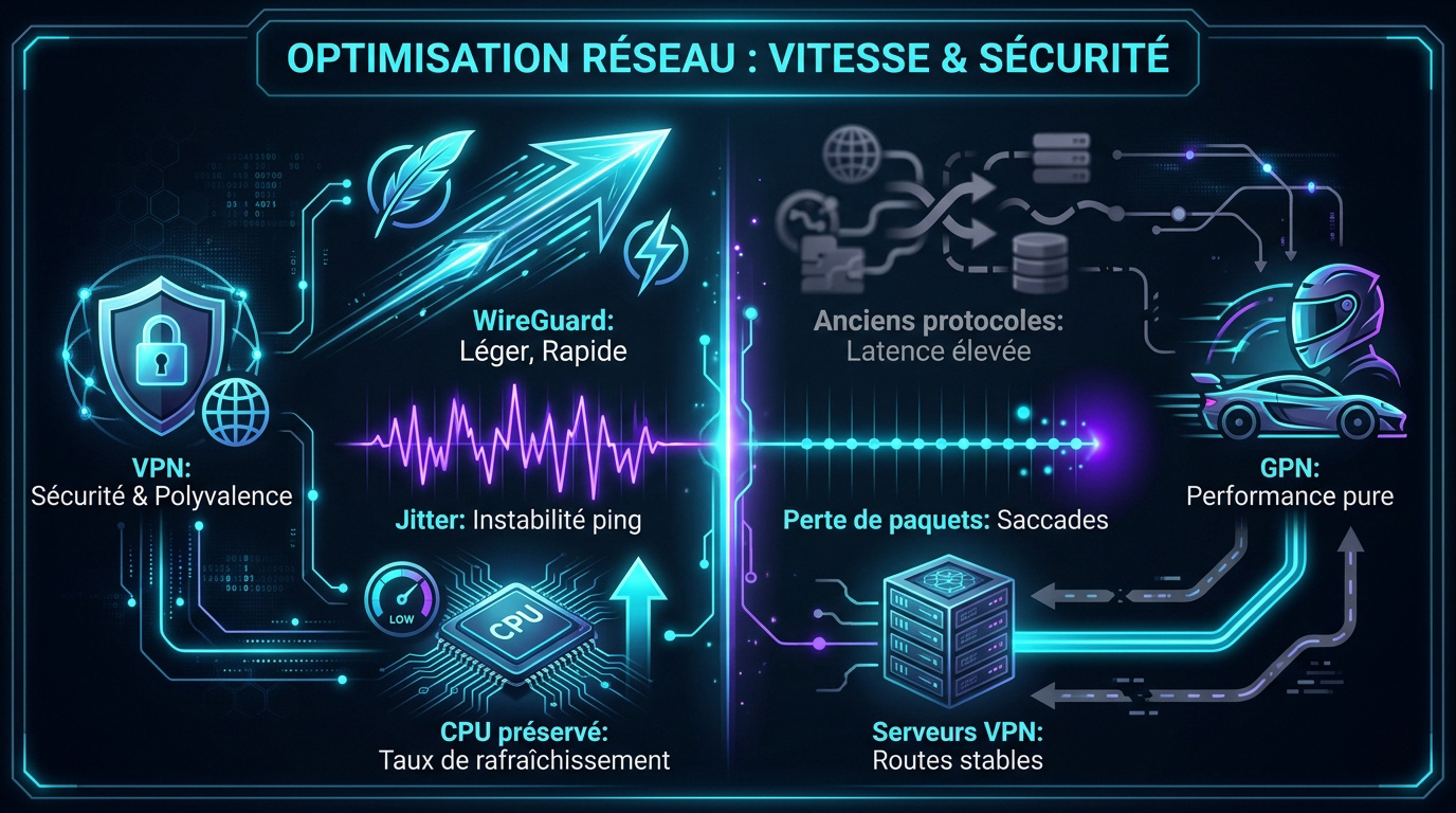 Optimisation du réseau pour la vitesse et la sécurité gaming