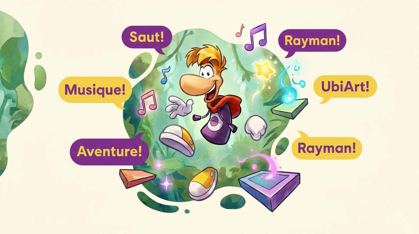 Rayman en pleine action