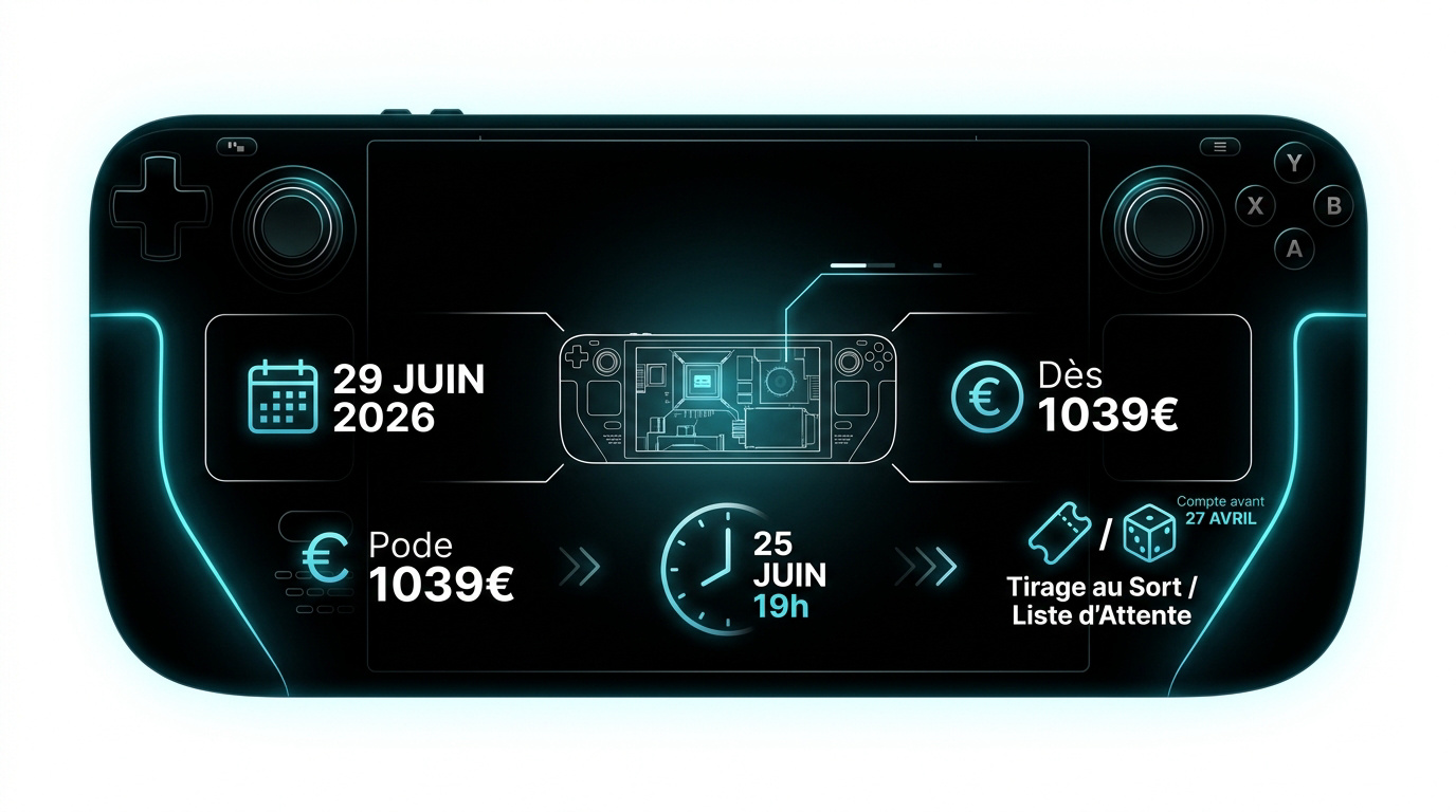 Console Steam Machine de Valve et manette Steam Controller sur un meuble de salon