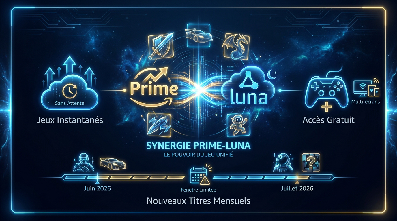 Synergie entre Amazon Prime et le service de cloud gaming Luna pour des jeux gratuits