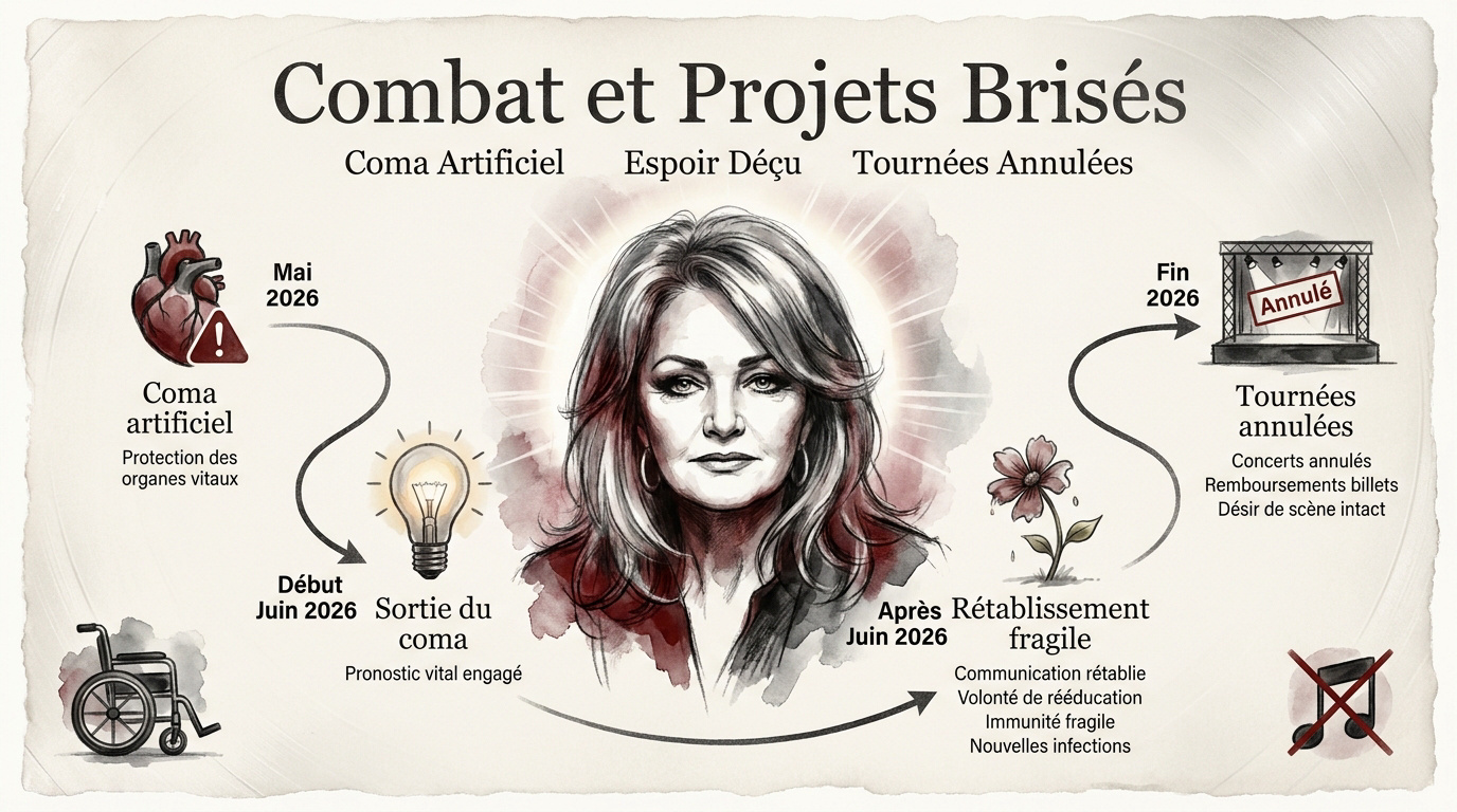 Bonnie Tyler en concert, symbole de son dernier combat contre la maladie