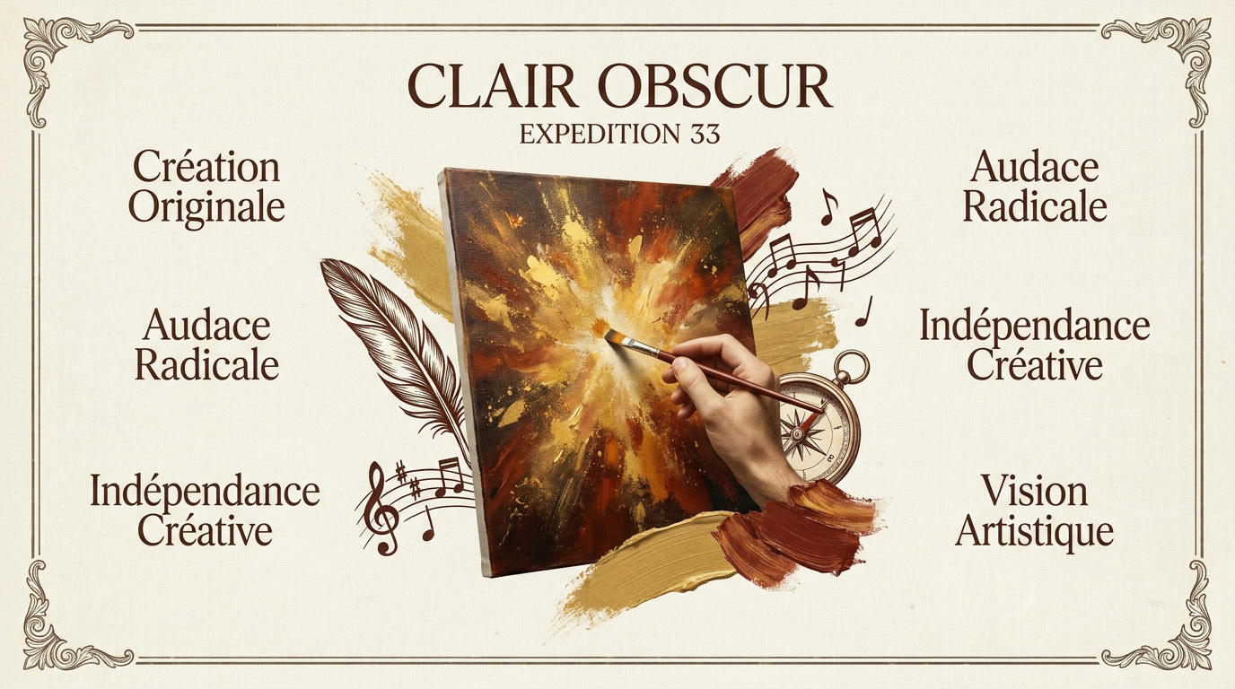 Illustration de l'univers créatif de Clair Obscur Expedition 33 par Sandfall Interactive