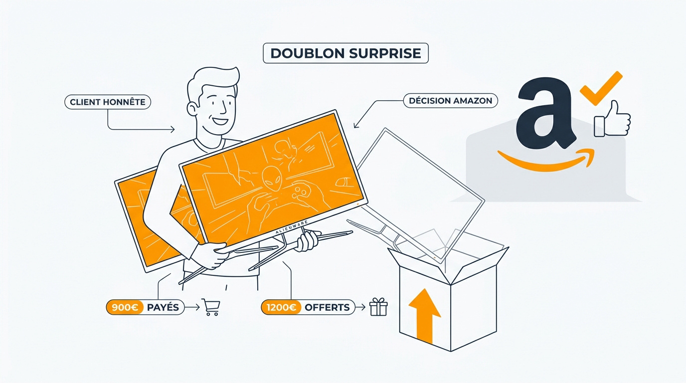 Deux écrans OLED Alienware livrés par erreur par Amazon