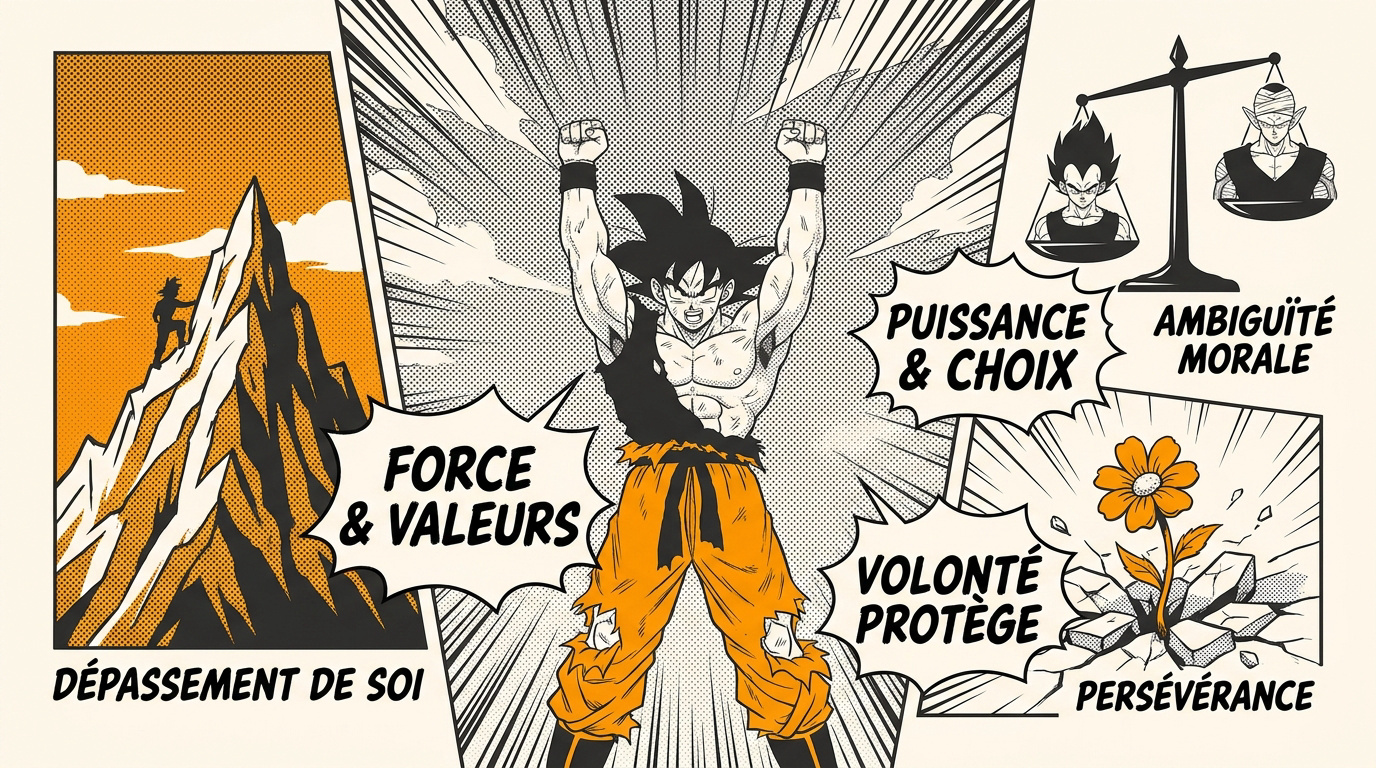 Goku et Vegeta illustrant le dépassement de soi et la boussole morale