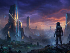 Expedition 33 sur Switch 2 : le RPG phénomène lancé en 2026 Un explorateur futuriste regarde une interface holographique devant des monolithes rocheux sous un ciel crépusculaire.