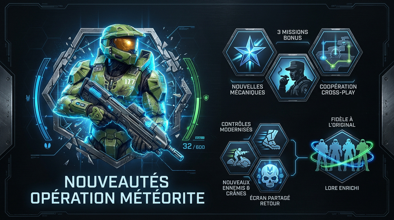 Combat intense du Master Chief durant l'Opération METEORITE dans Halo Campaign Evolved