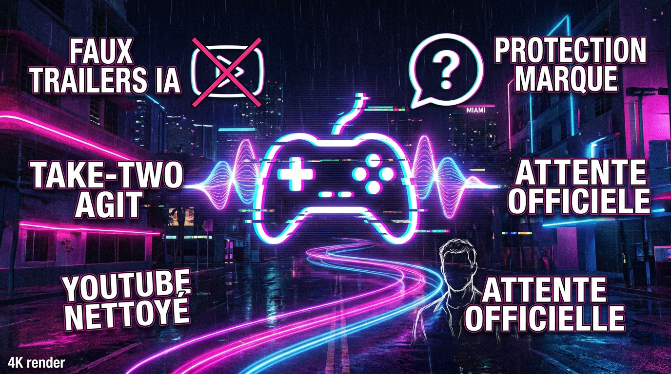Protection de marque Take-Two contre faux trailers IA GTA 6