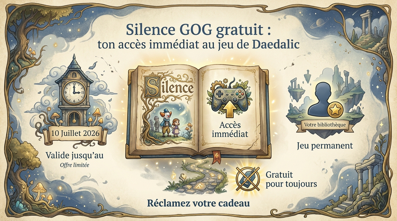 Illustration du jeu d'aventure Silence offert sur GOG