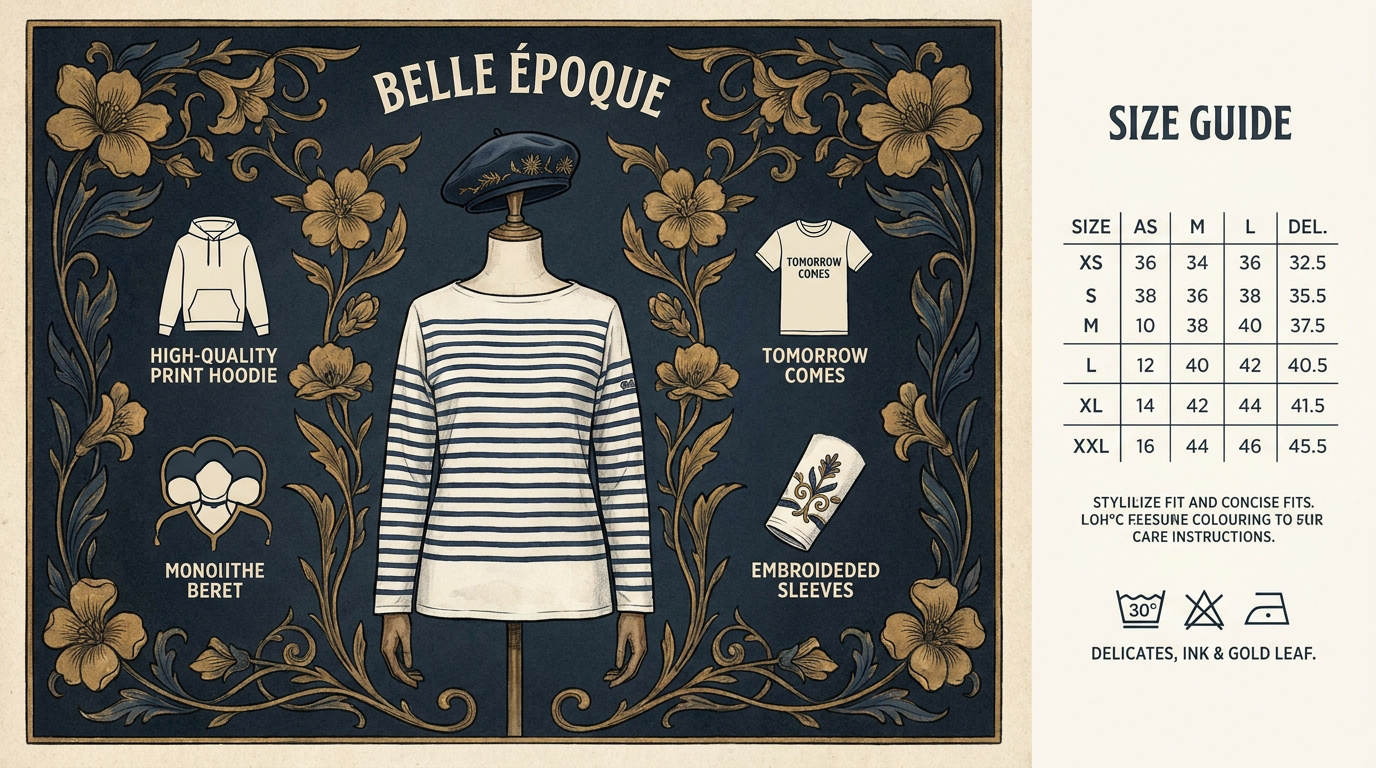 Guide des tailles et collection textile Clair Obscur Expedition 33