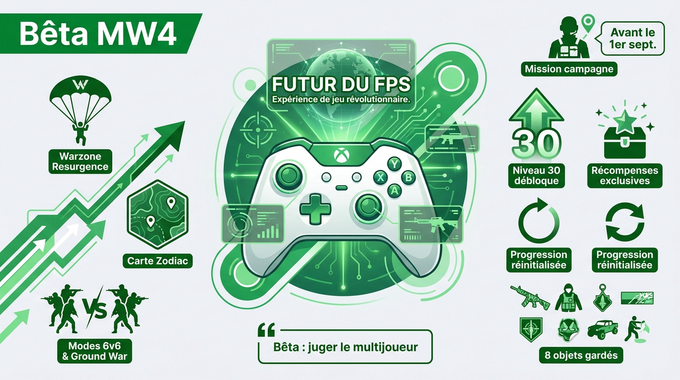 Aperçu de la bêta Call of Duty Modern Warfare 4 et système de progression