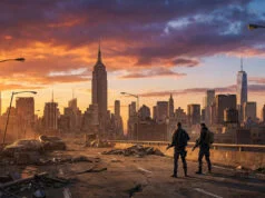 The Division Resurgence PC : accès et cross-progression Deux agents armés observent New York en ruines au coucher du soleil dans The Division Resurgence.