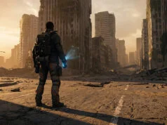 The division resurgence pc : accès gratuit et cross-play Agent de The Division Resurgence debout au milieu d'une rue en ruines à New York sous une lumière dorée.