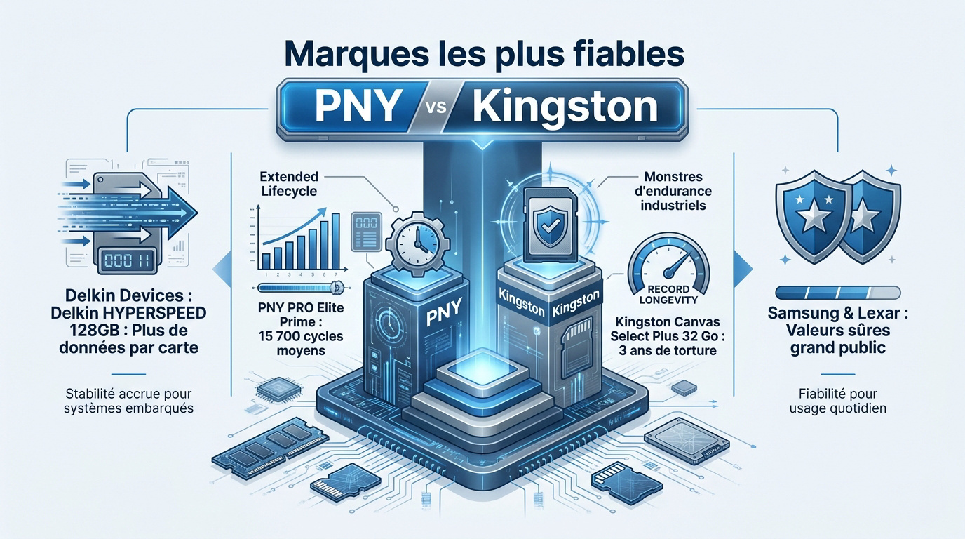 Comparatif de fiabilité entre les cartes microSD PNY et Kingston après trois ans de tests intensifs