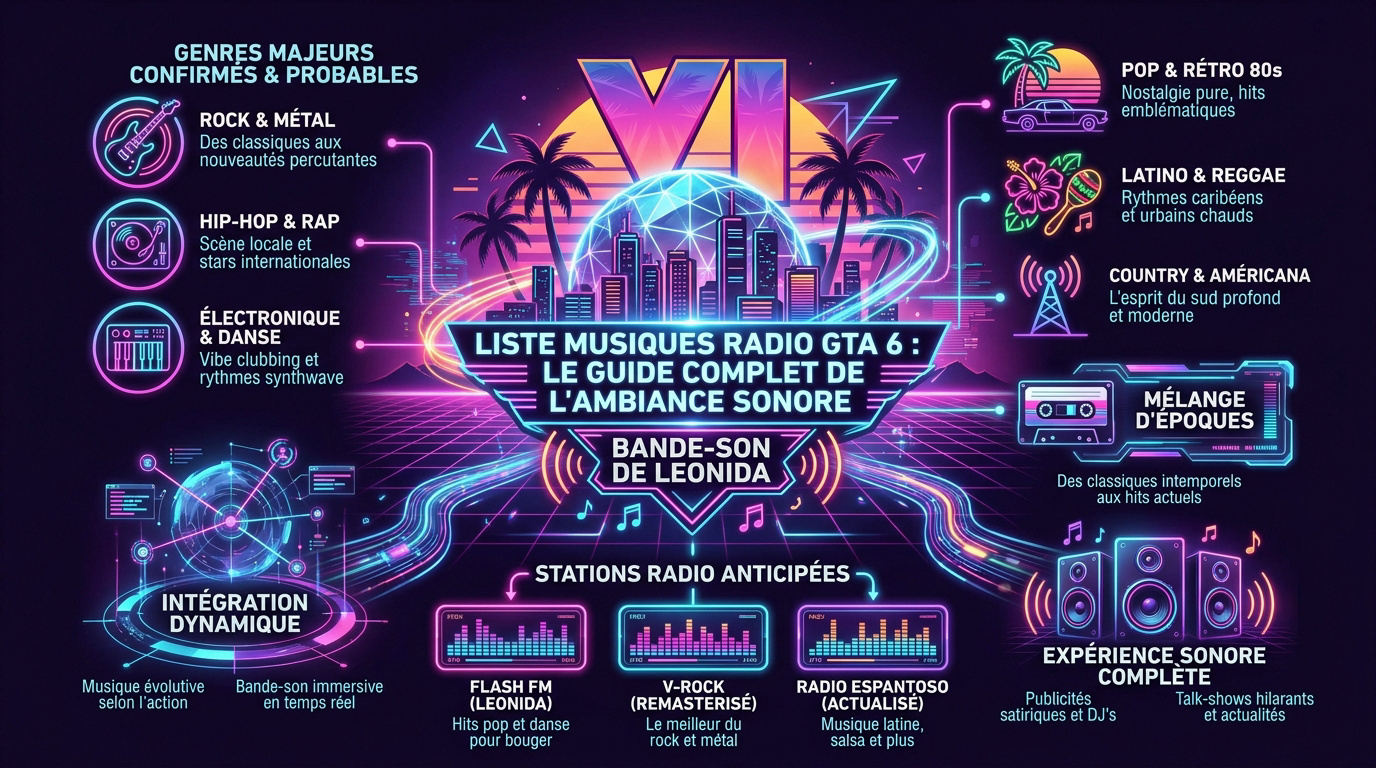 GTA 6 ambiance sonore et radios Leonida