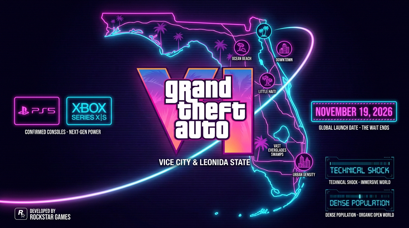 Panorama de Vice City et de l'État de Leonida dans GTA 6