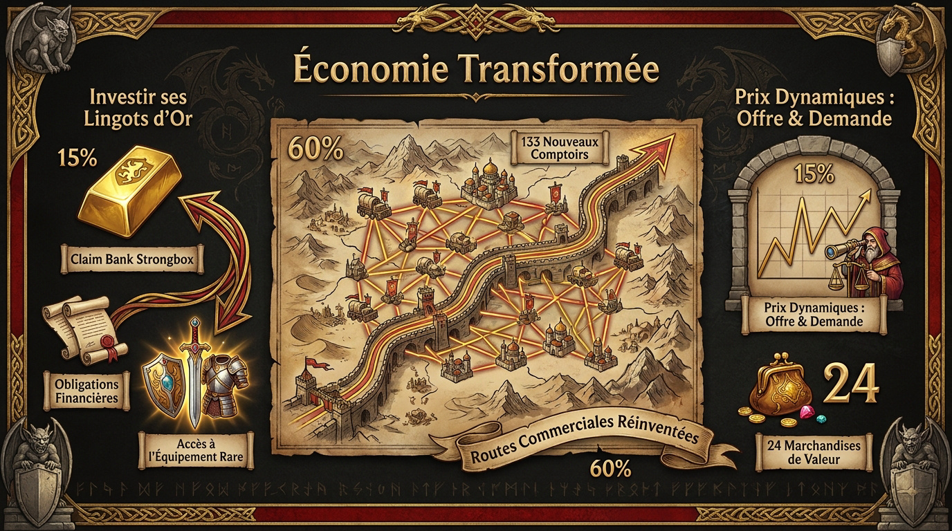 Infographie sur l'économie commerciale de Crimson Desert
