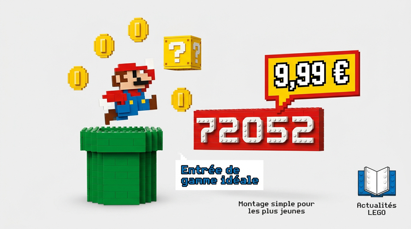 Set LEGO Super Mario 72052 Mario's Pipe Jump avec tuyau vert et figurine