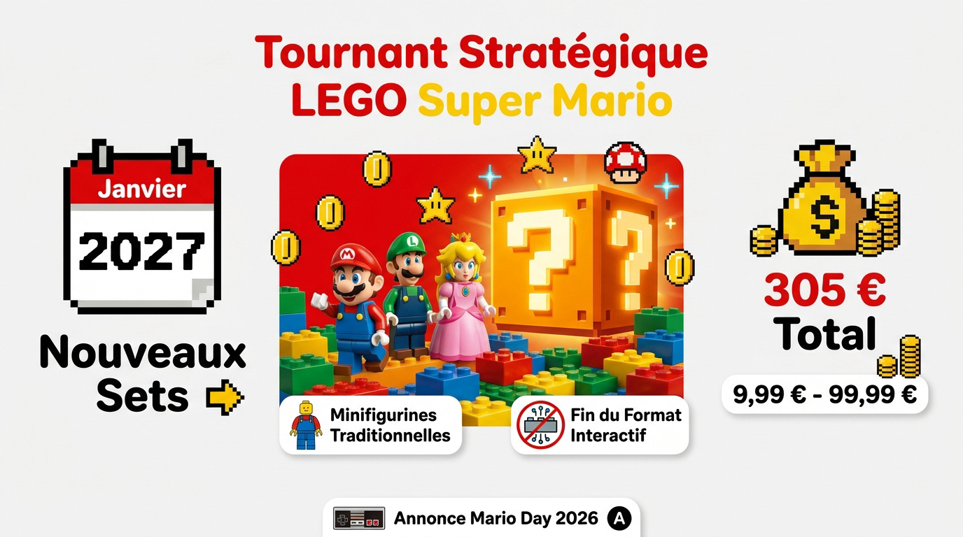 Minifigurines LEGO Super Mario et karts prévus pour 2027