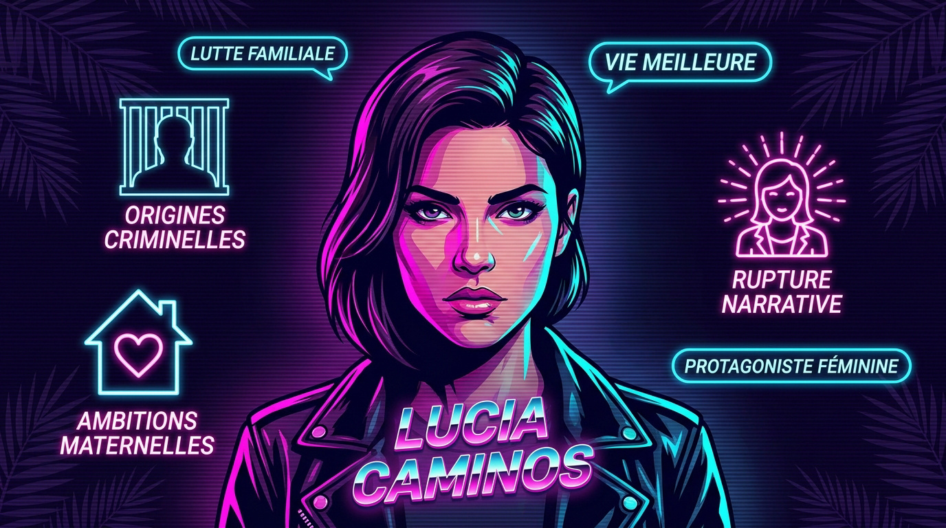 Lucia Caminos, protagoniste de GTA 6, devant les néons de Vice City