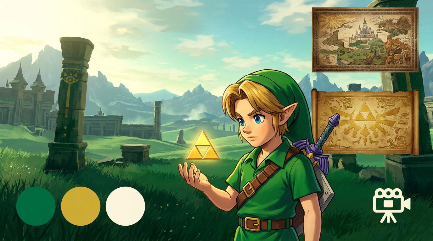 Link enfant avec la marque de la Triforce sur la main dans le remake d'Ocarina of Time