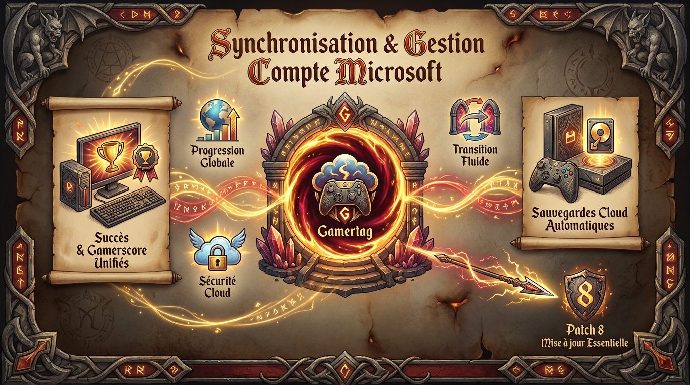 Interface de synchronisation des sauvegardes Baldur's Gate 3 sur Xbox et PC