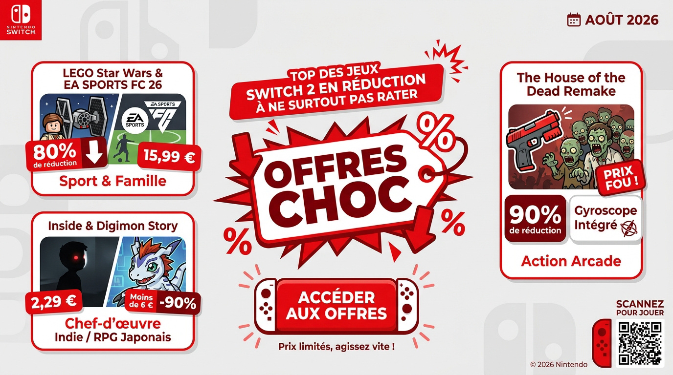 Sélection des meilleurs jeux Nintendo Switch 2 en promotion sur l'eShop