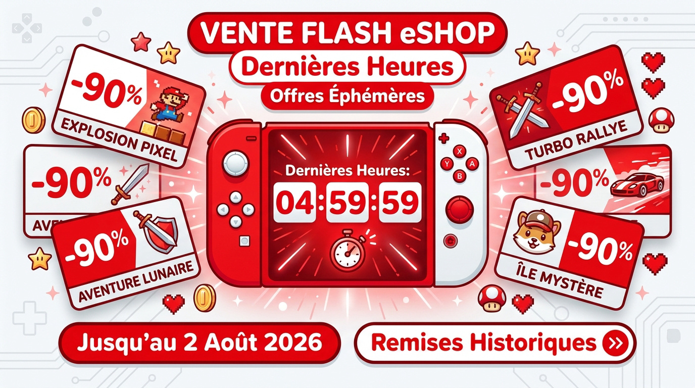 Soldes exceptionnels Nintendo eShop jusqu'à moins 90 pourcent