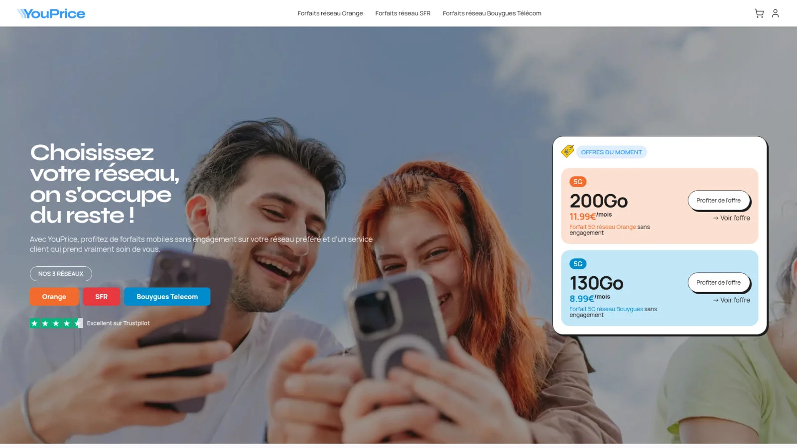 YouPrice 5G : la flexibilité du réseau Orange sans se ruiner