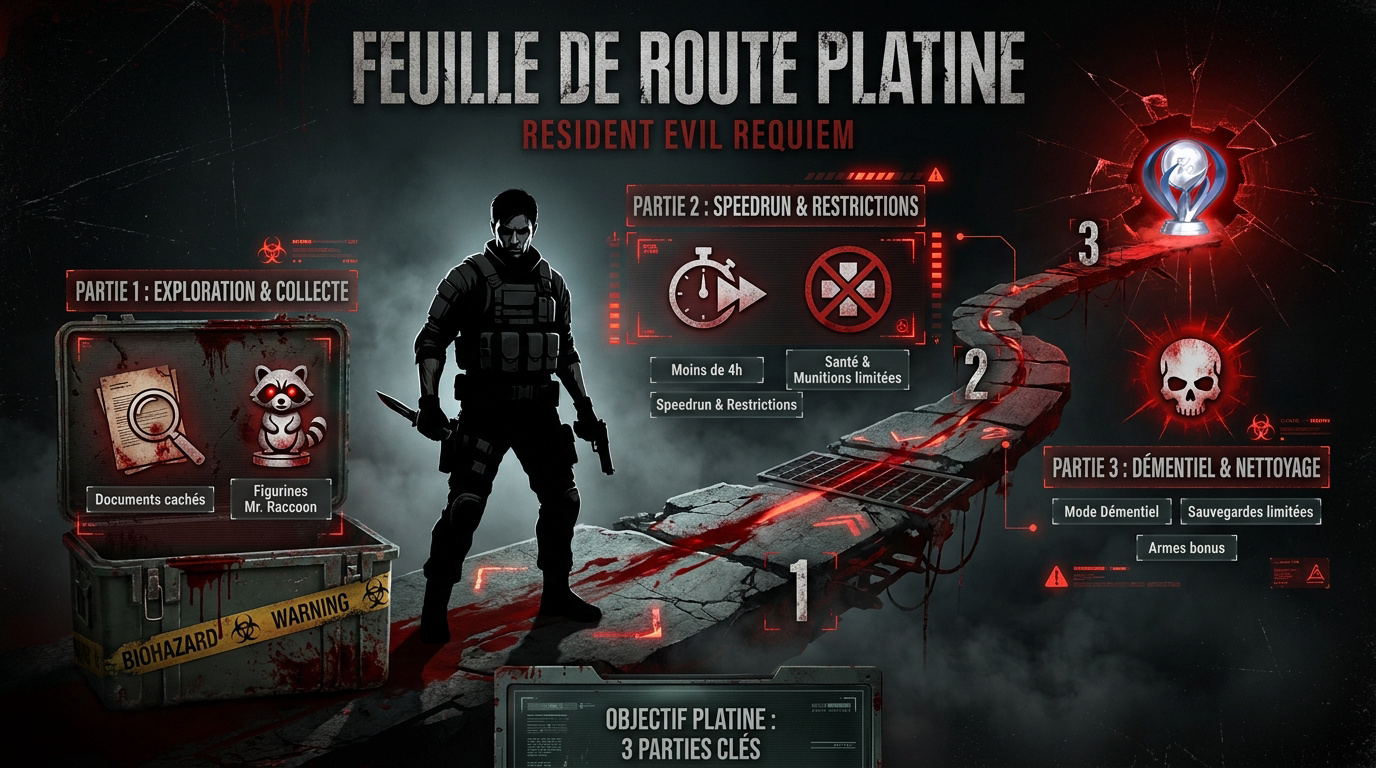 Planification stratégique pour obtenir le trophée platine de Resident Evil Requiem