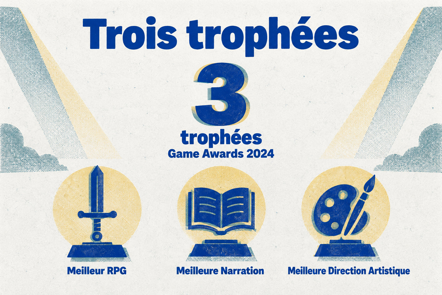 Metaphor : ReFantazio a remporté trois trophées aux Game Awards 2024 : Meilleur RPG, Meilleure Narration et Meilleure Direction Artistique.